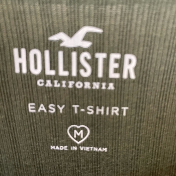 Hollister tie front button olive green easy shirt - Picture 2 of 4